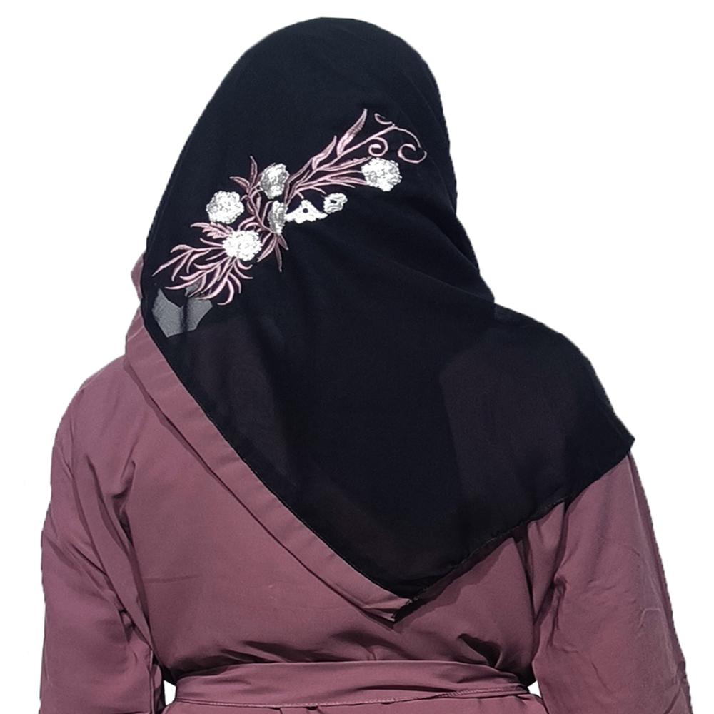 Purple Abaya Embroidery Work Burqa For Women Modest Wear Stylish Dubai Abaya - Cotton Fabric, Sizes S, M, L, Purple Color, Casual Style, Hand Washable