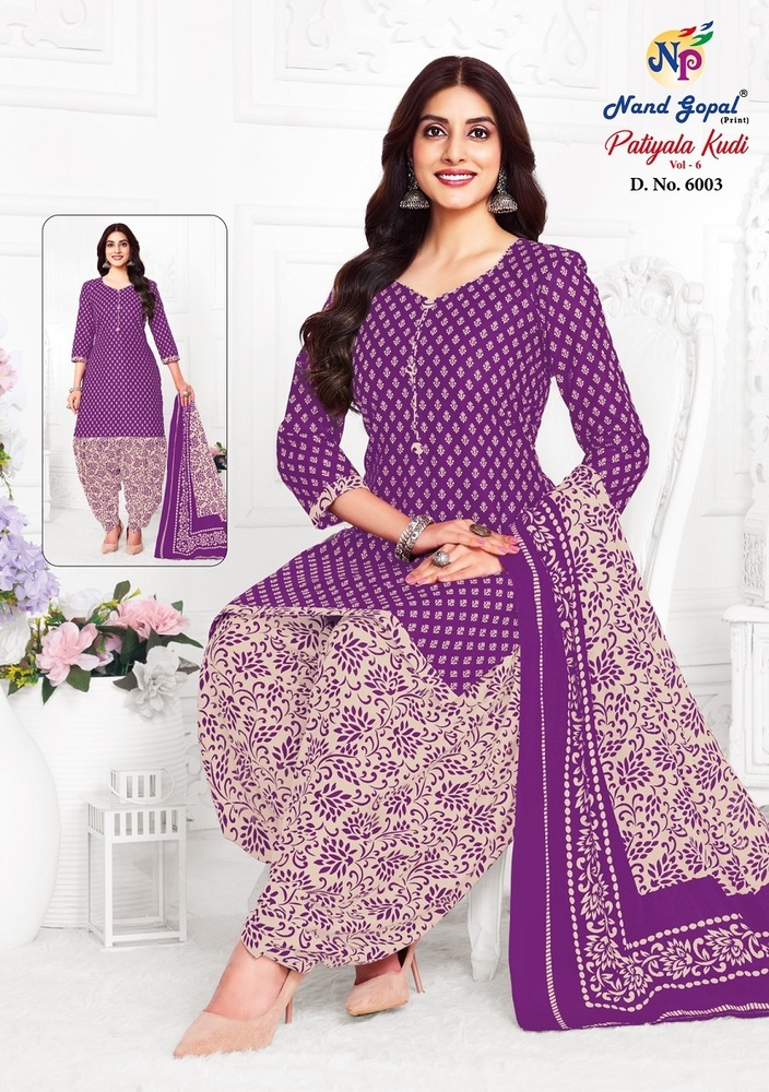 Ng Patiyala Kudi Vol-6  Dress Material