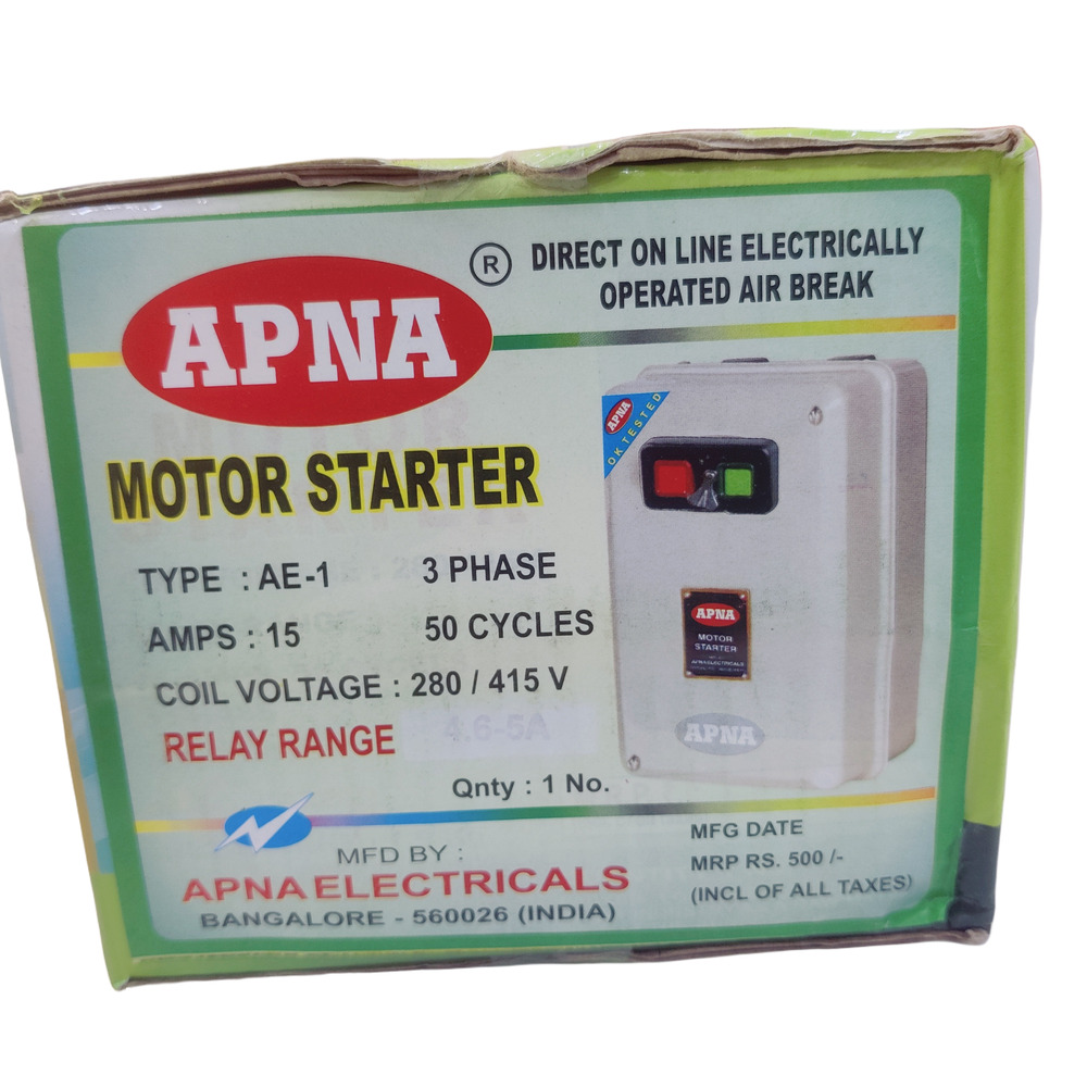 141158 Apna Three Phase Motor Starter - Application: Industrial