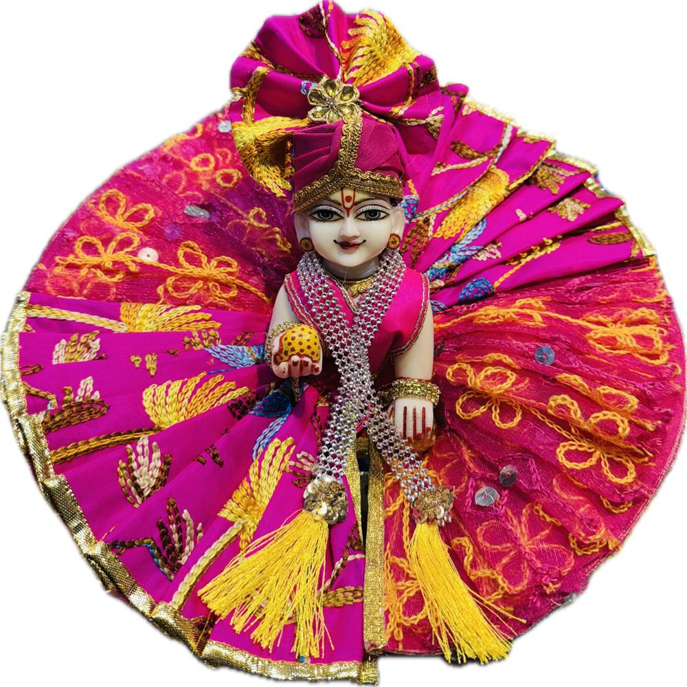 Janmashtmi Special Poshak With Pagri & Patka - Color: Multicolor