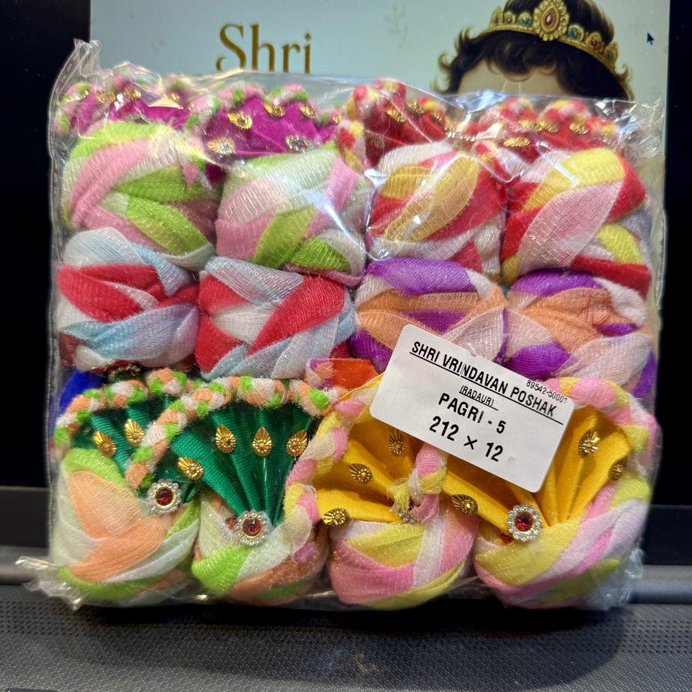 Laddu Gopal Low Range Pagri - Color: Multicolor