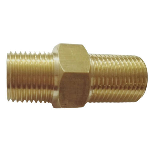 Brass Male Connector - Color: Golden
