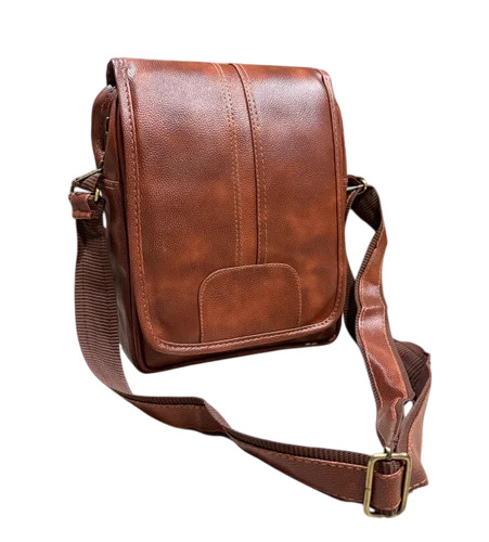 Leather Sling Bag - Color: Brown