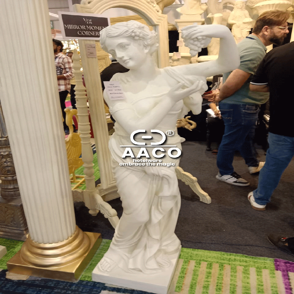White Marble Stone Statues - Design: Plain