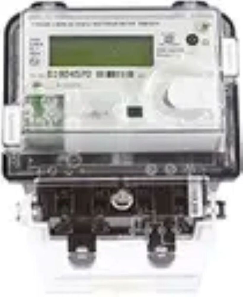 Energy Metre - Durable Plastic, Standard Size, White Color | 220 Volt Rated Voltage, 50 Hertz Frequency, Three Phase Compatibility, 1-year Warranty