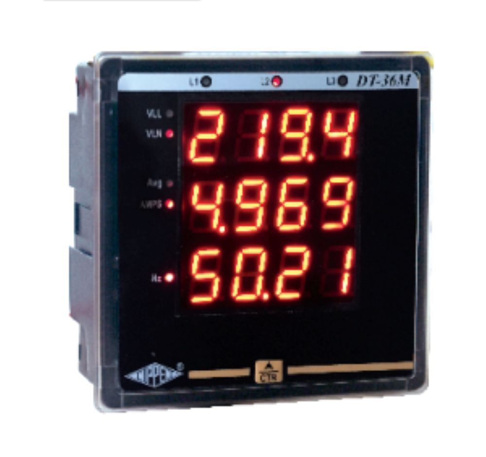 Basic Vaf Meters - Plastic, Standard Size, Grey | 50 Hertz Frequency, 220 Volt Rated Voltage, Single-phase Design, 1-year Warranty
