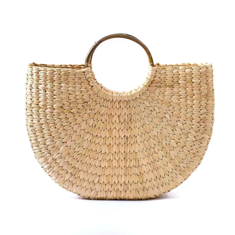 SEAGRASS BAG WITH RING HANDLES