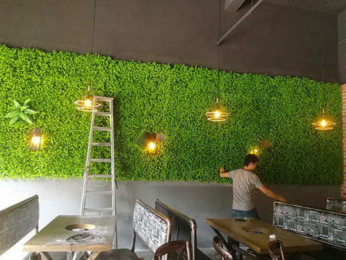 Wall Artificial Grass - High-quality Plastic, 6mm Size | Lightweight, Easy To Clean, Durable Coated Design For Indoor Home Decoration