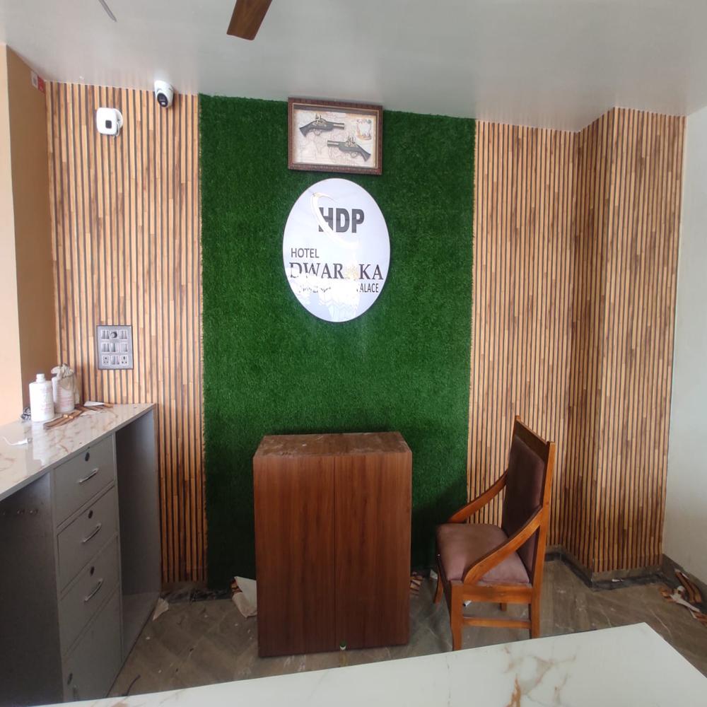Wall Artificial Grass - High-quality Plastic, 6mm Size | Lightweight, Easy To Clean, Durable Coated Design For Indoor Home Decoration