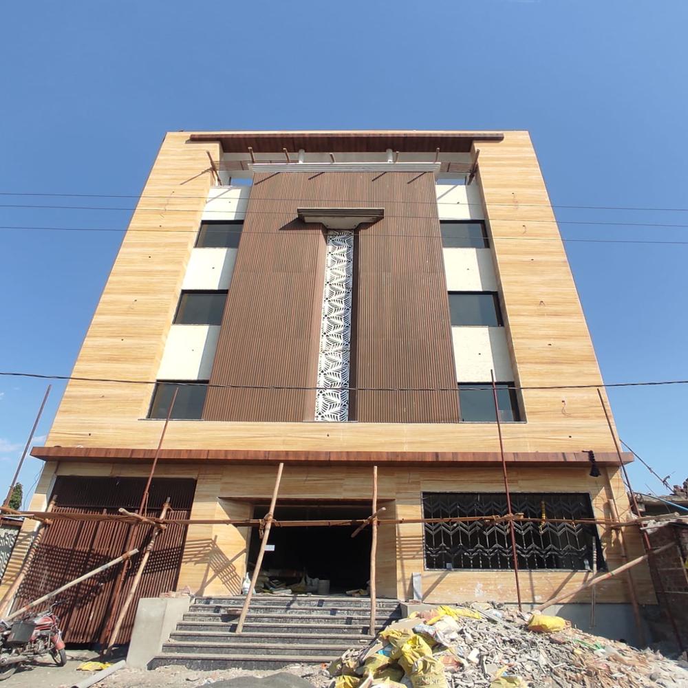 Wpc Louvers Exterior Flooring - Wood, 220mm X 2.9 Mtr, Brown | Waterproof, Easy To Install, Sound Absorption, Smooth Surface