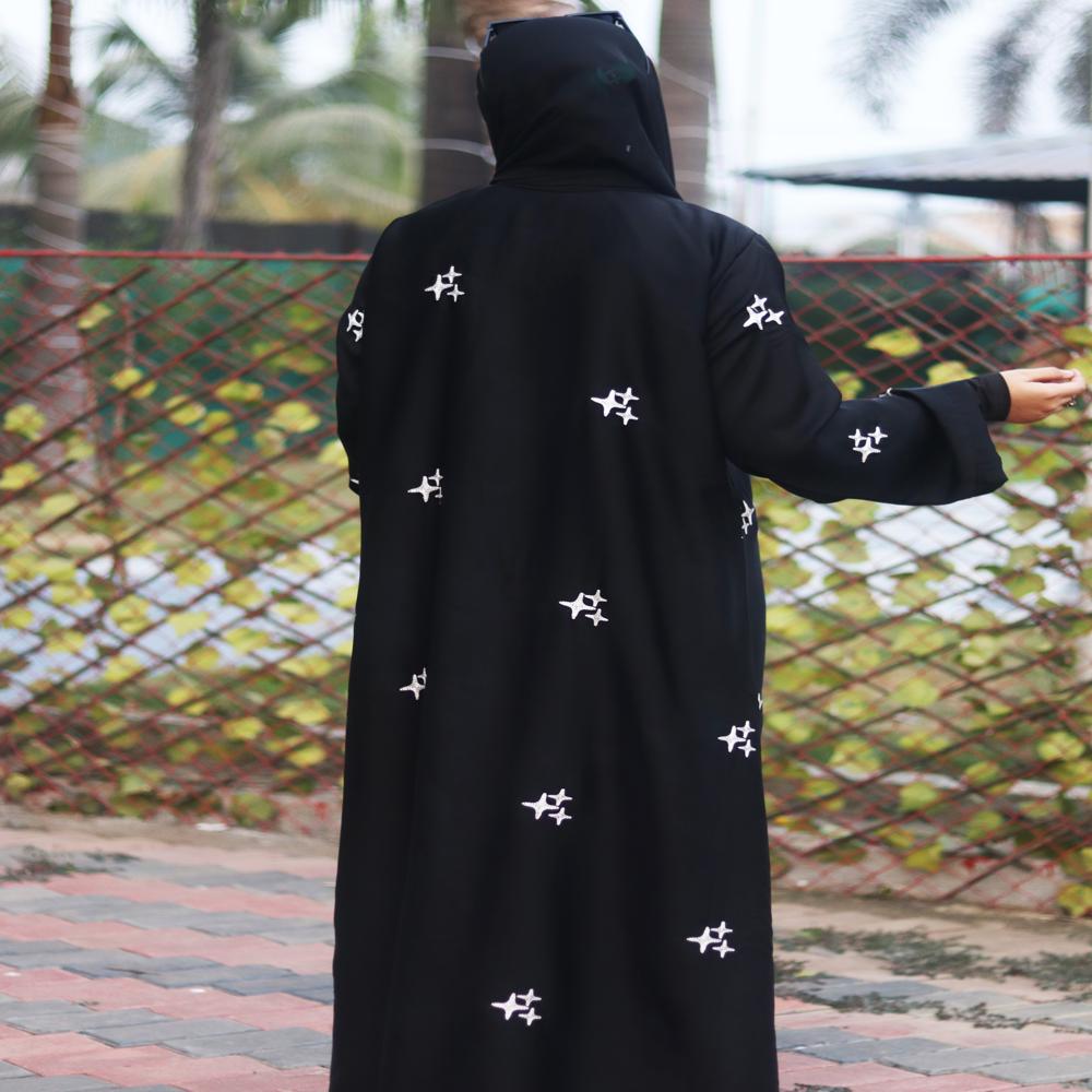 Black Abaya Embroidery Work Burqa For Women Modest Wear Stylish Dubai Abaya