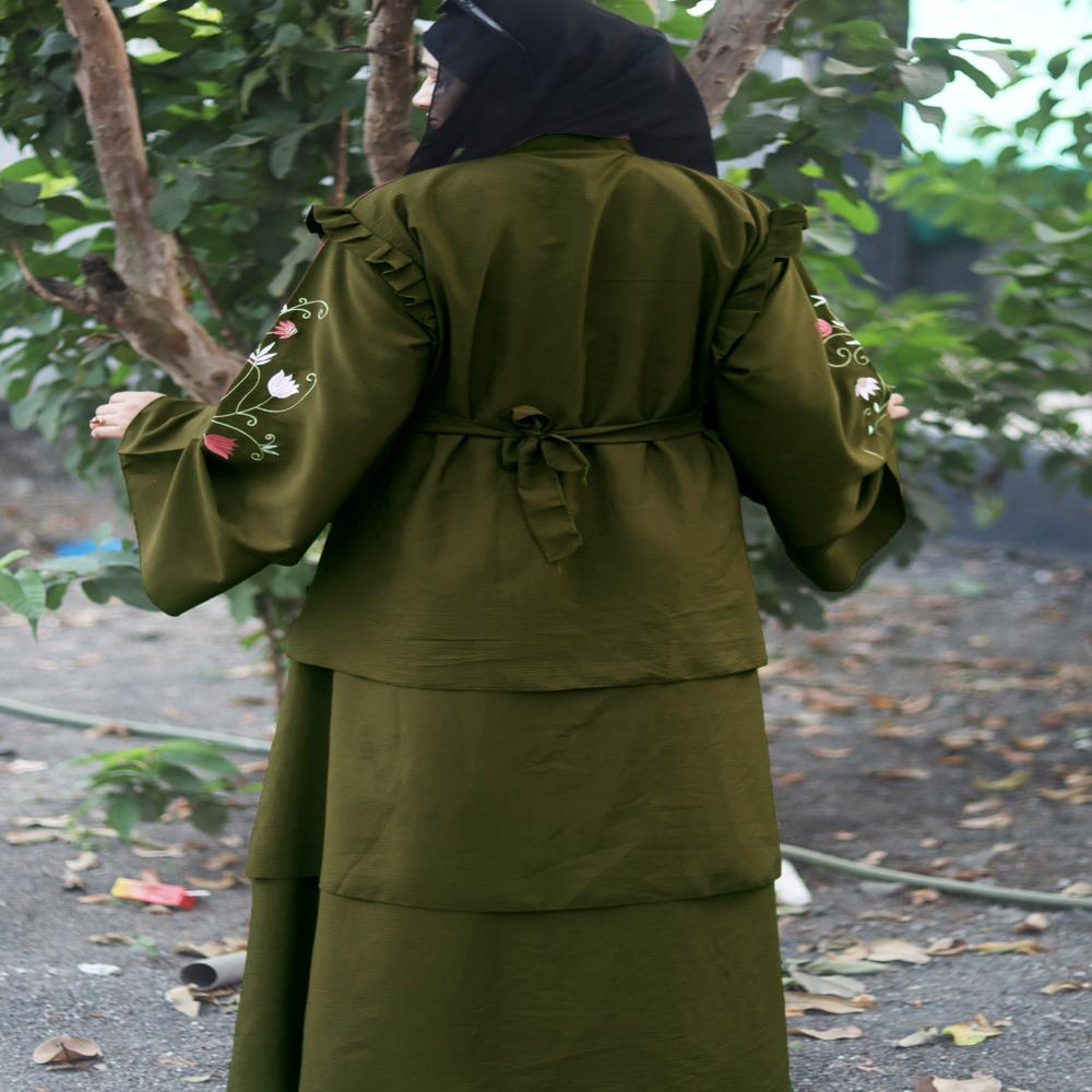 Mehndi Abaya Embroidery Work Burqa For Women Modest Wear Stylish Dubai Abaya