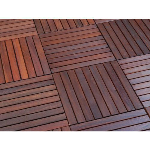 Wpc Flooring Deck - Wood Material, Rectangular Shape, Custom Size, Brown Color | Smooth Surface, Easy To Install, Sound Absorption, Water Absorption