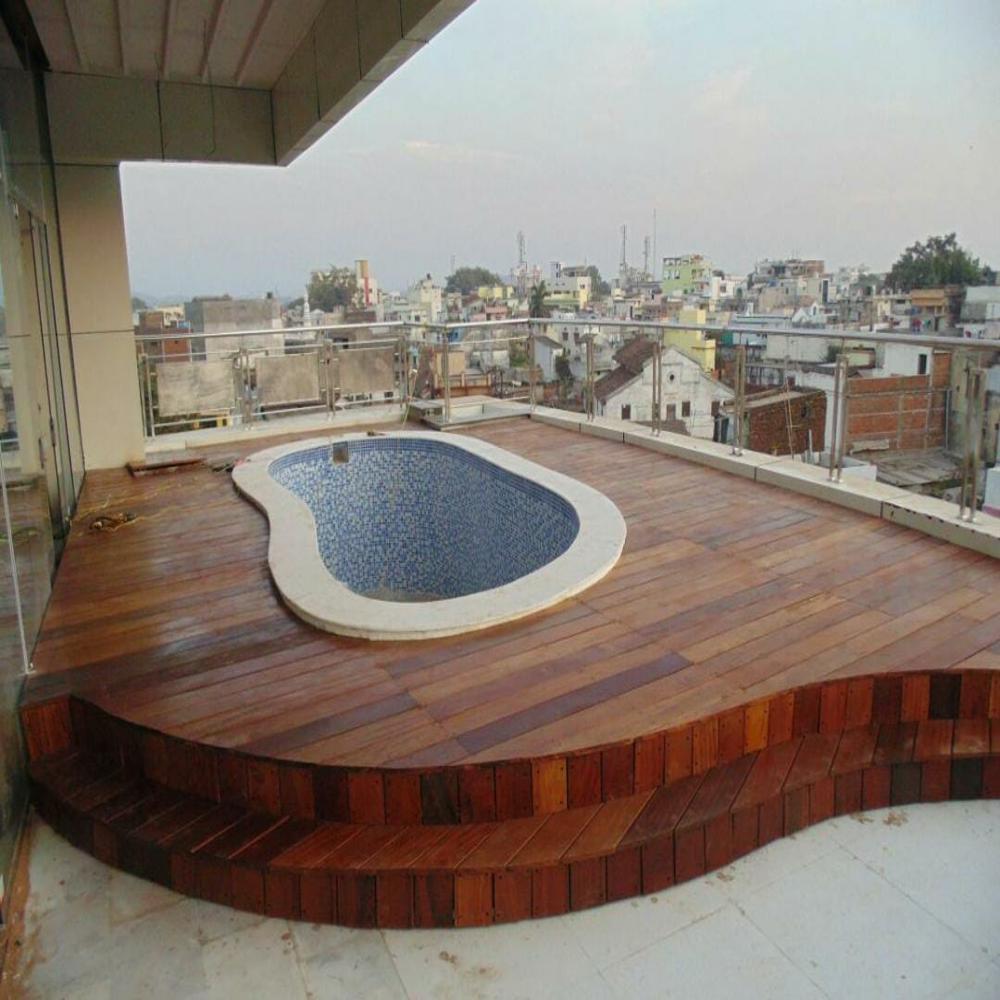 25mm Wpc Exterior Floor Decking - Wood Material, 25mm Thickness, Brown Color | Waterproof, Easy To Install, Smooth Surface Treatment