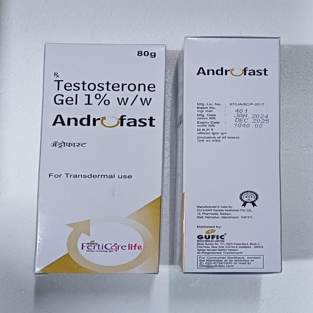 Androfast Testosterone 1% Gel