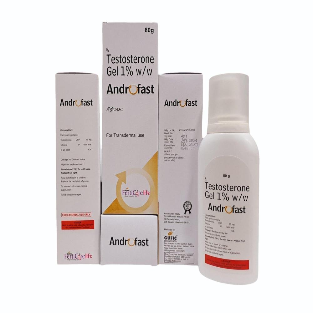 Androfast Testosterone 1% Gel