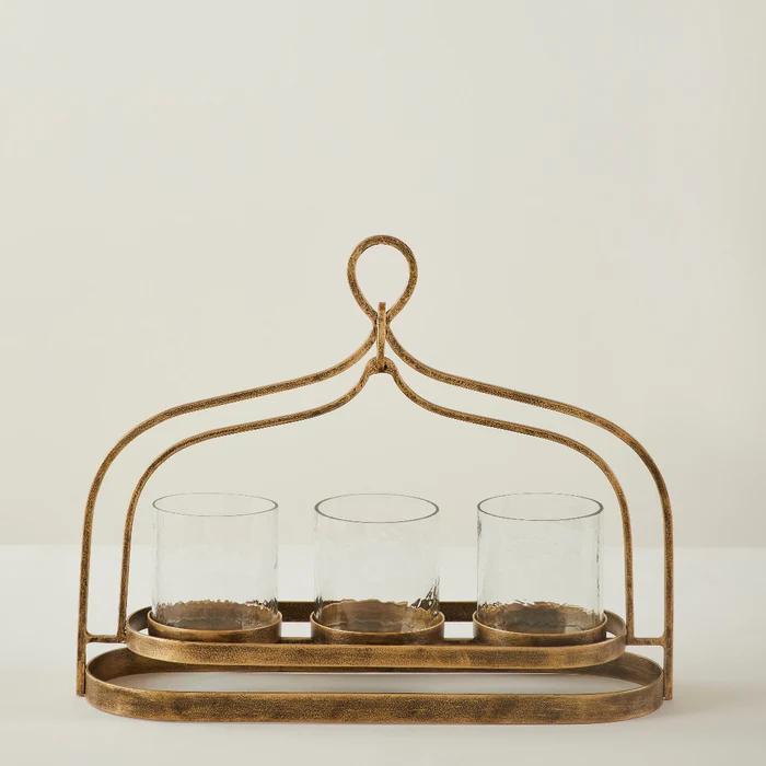 Antique Gold Metal Multi-Light Holder