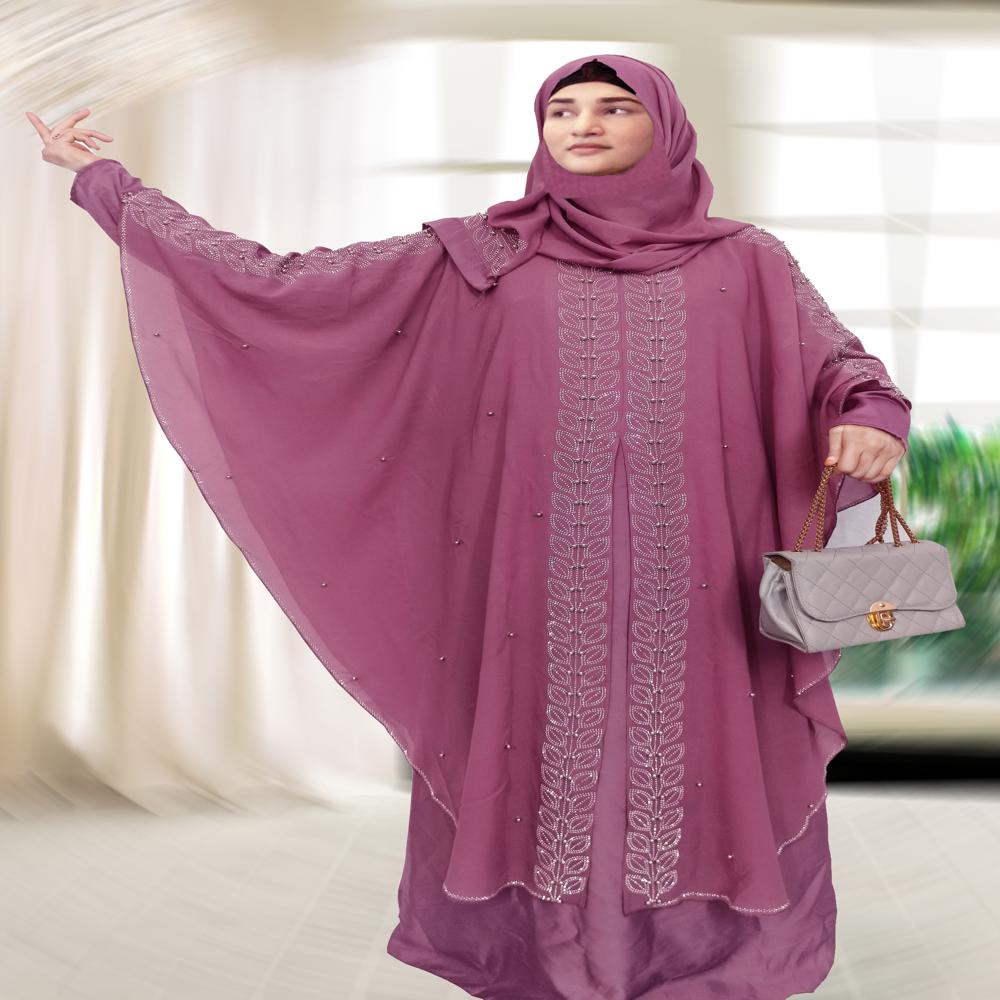 Pink Abaya Beads & Stoned  Burqa For Women Modest Wear Islamic Dubai abaya