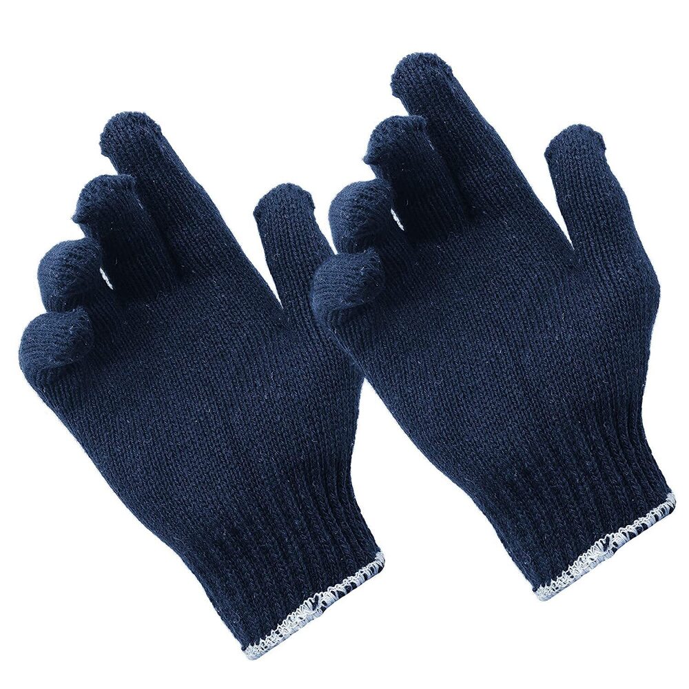 Cotton knitted hand goves