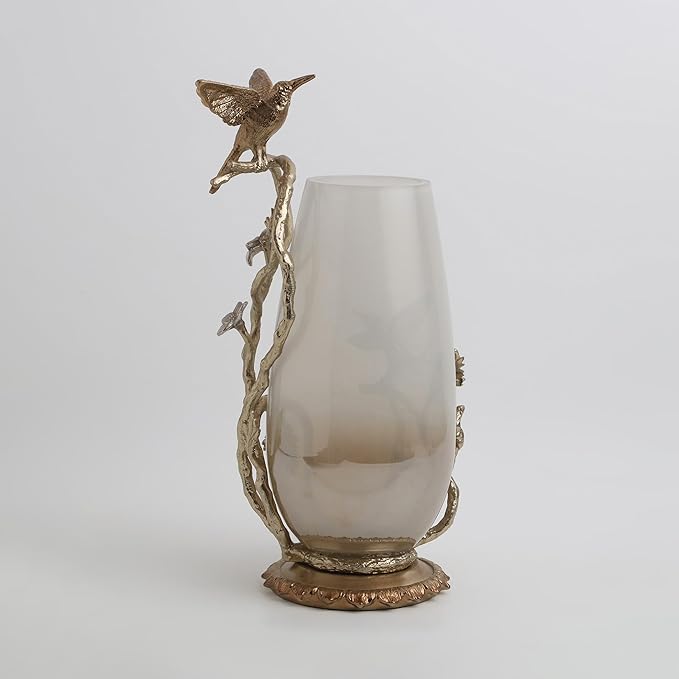 Glass Bird Branch Candle Holder