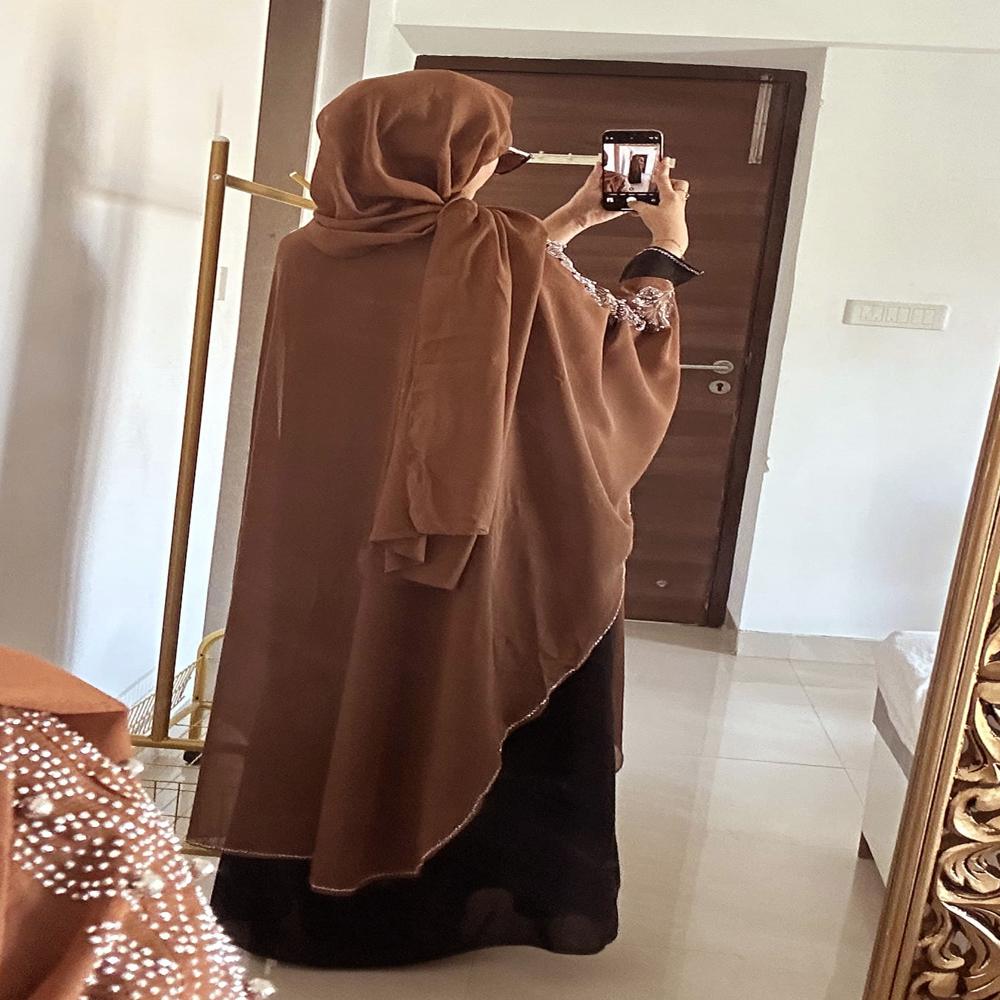 Brown Abaya Beads & Stoned  Burqa For Women Modest Wear Islamic Dubai abaya