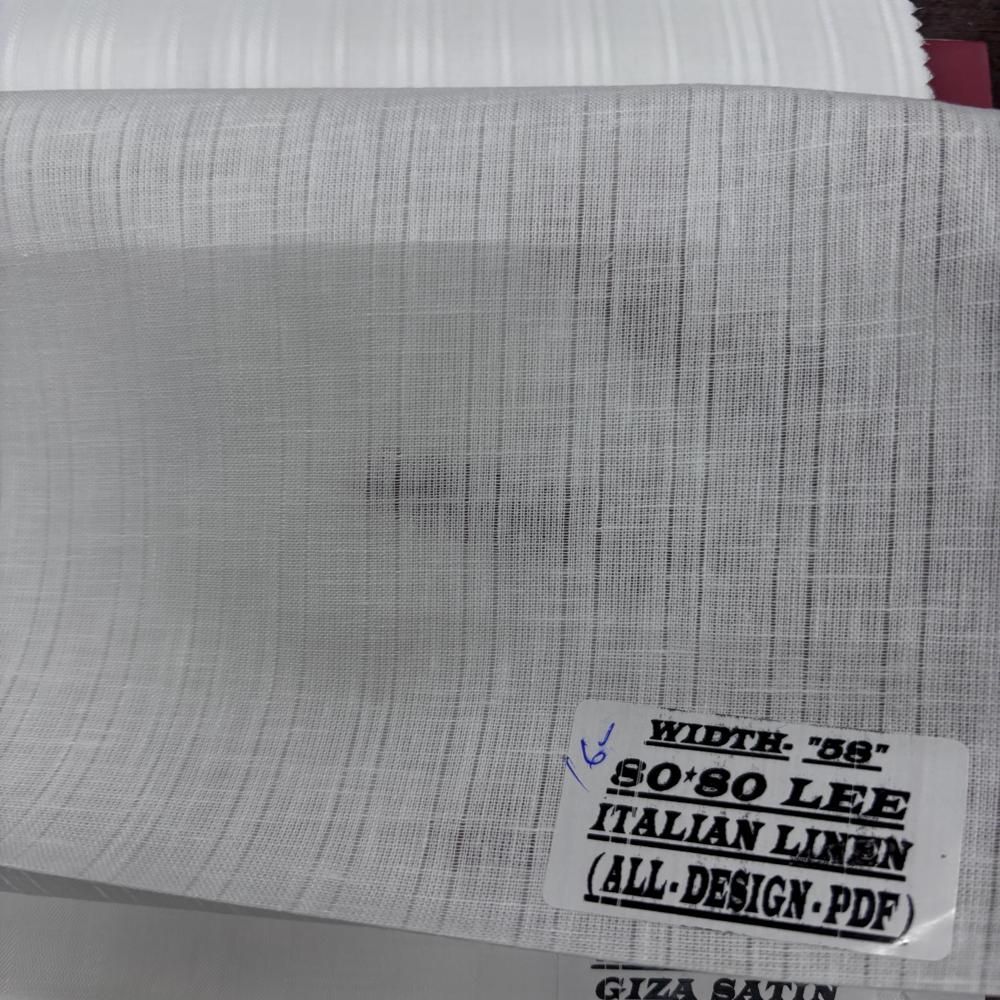 80 X 80 Linen Cotton - Color: White Colour