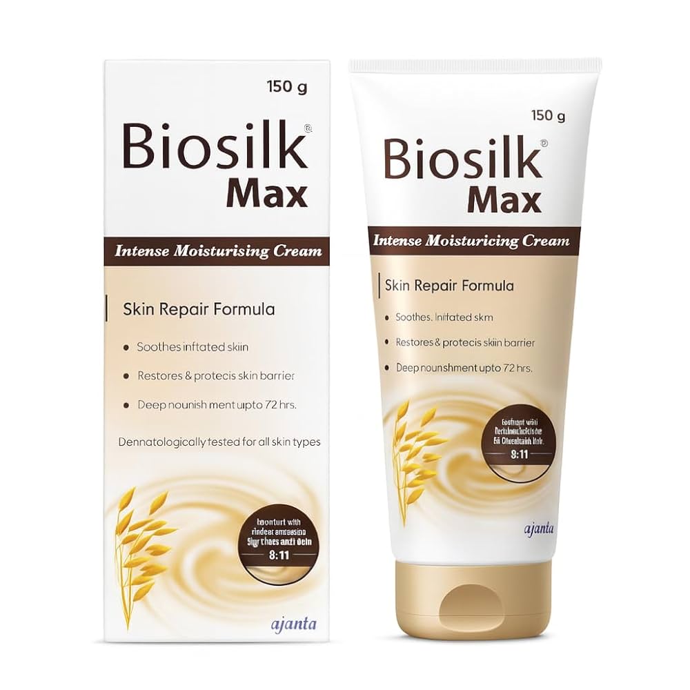 Biosilk Max Intense Moisturizing Cream 150Gm - Drug Type: General Medicines