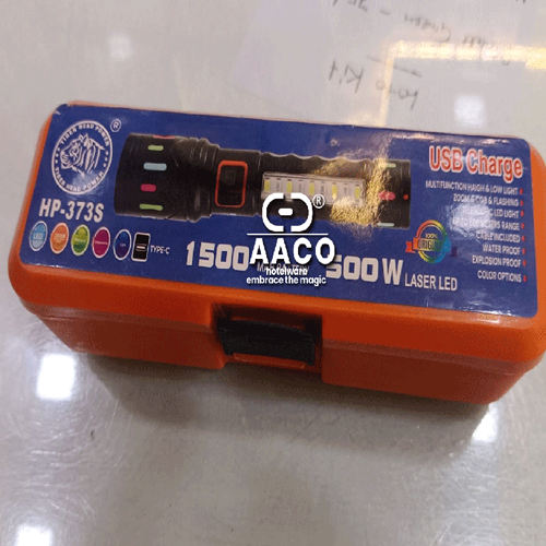 Aluminum 1000 W Orio Rechargeable Led Torch, Cool White - Material: Stainless Steel