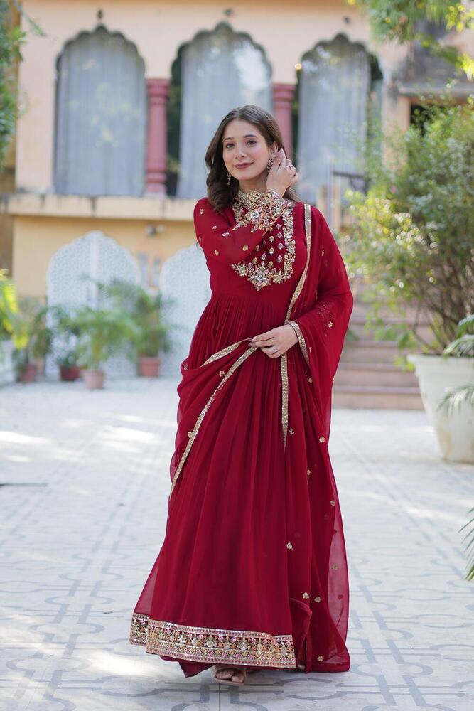 Gown-with-dupatta Collections - Ethnic Region: Indian