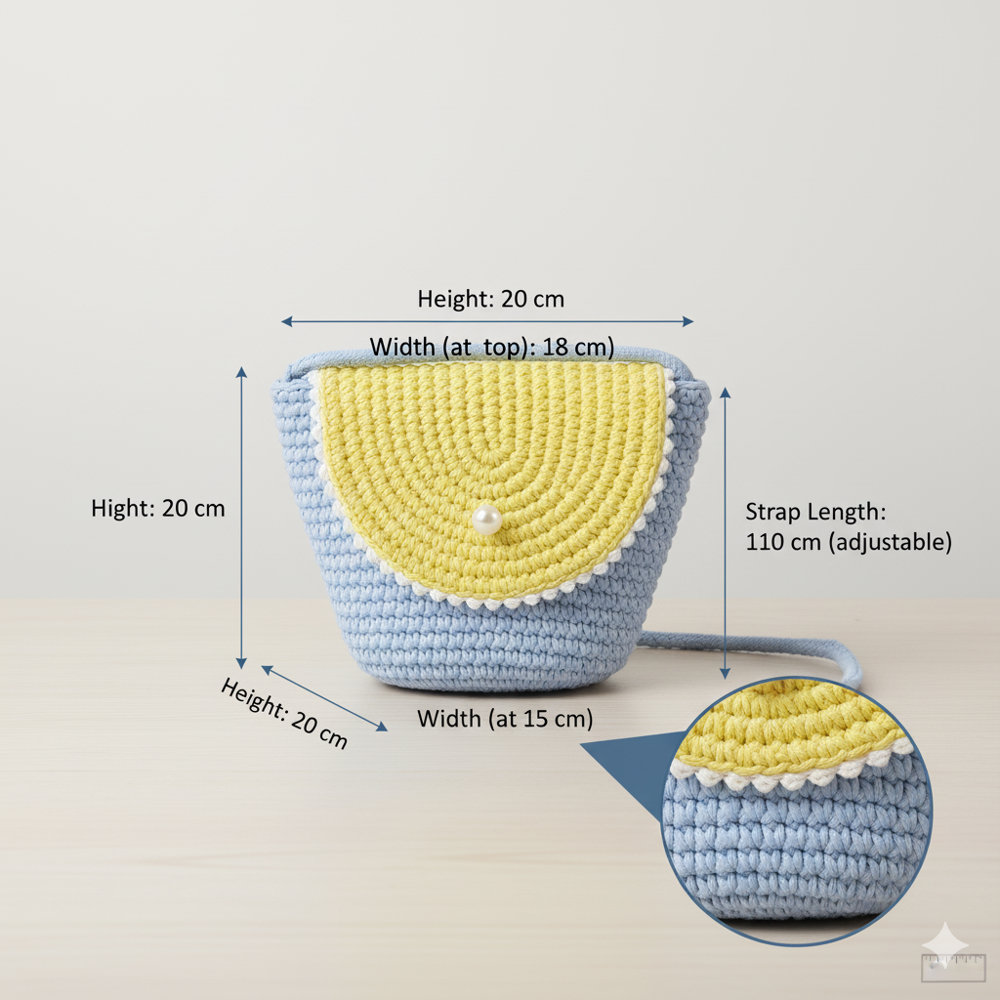 KNOTTED MACRAME FASHIONABLE BAG WITH ROUND HANDLE