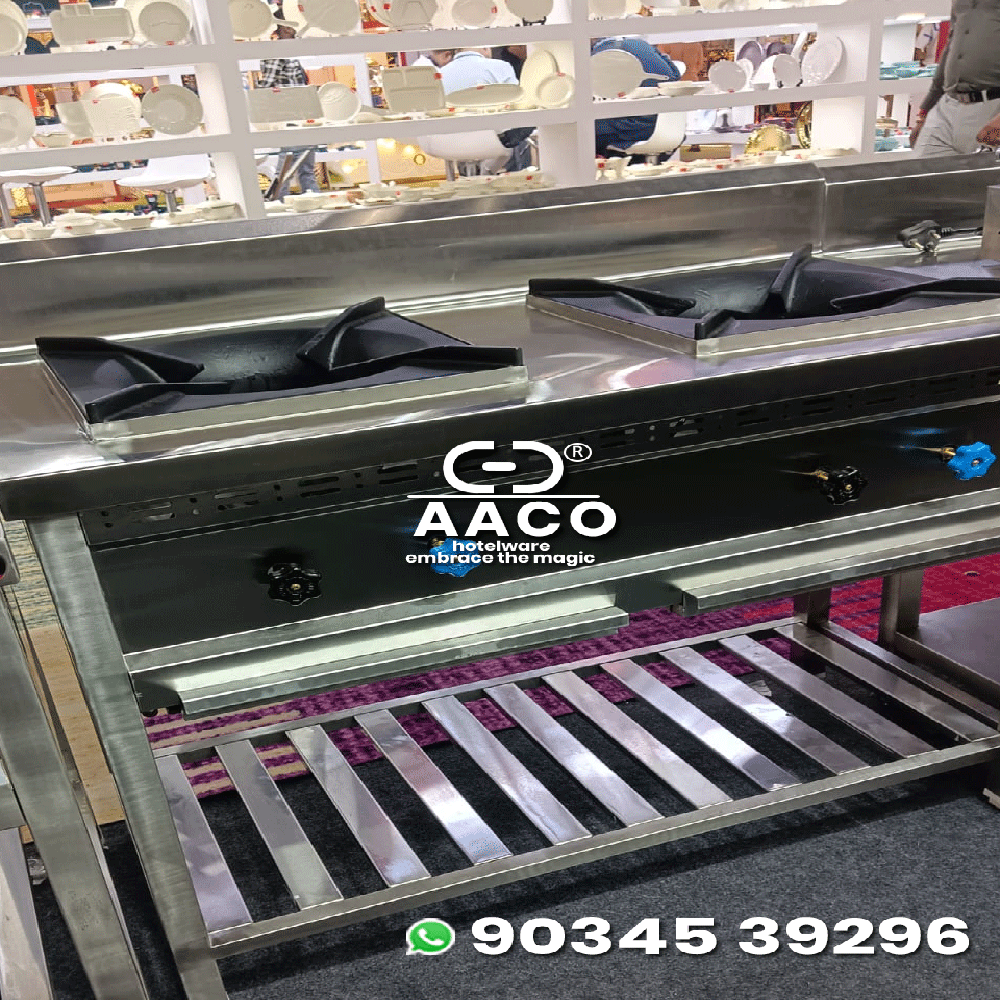 Stainless Steel Brown Tea Stall, Without Burner - Shape: Rectangle