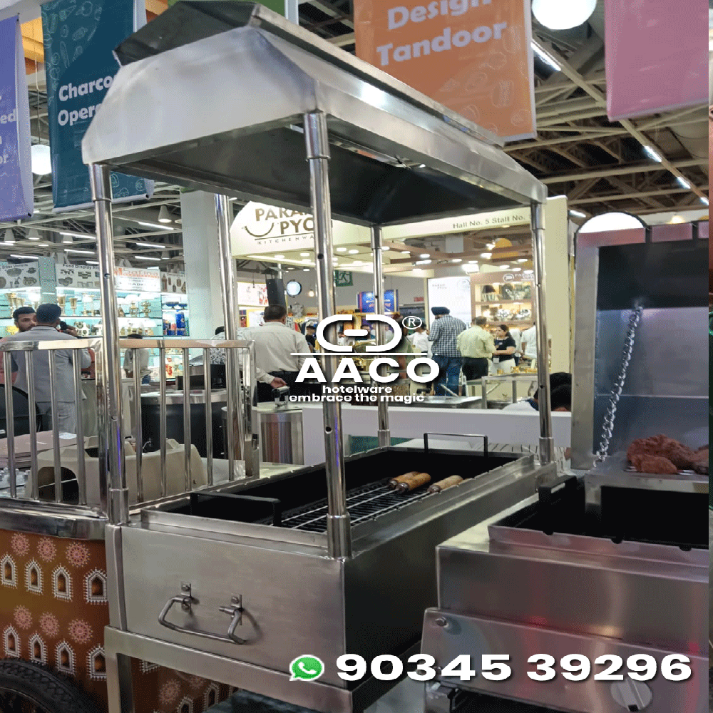 Stainless Steel BROWN Tea Stall, Without Burner