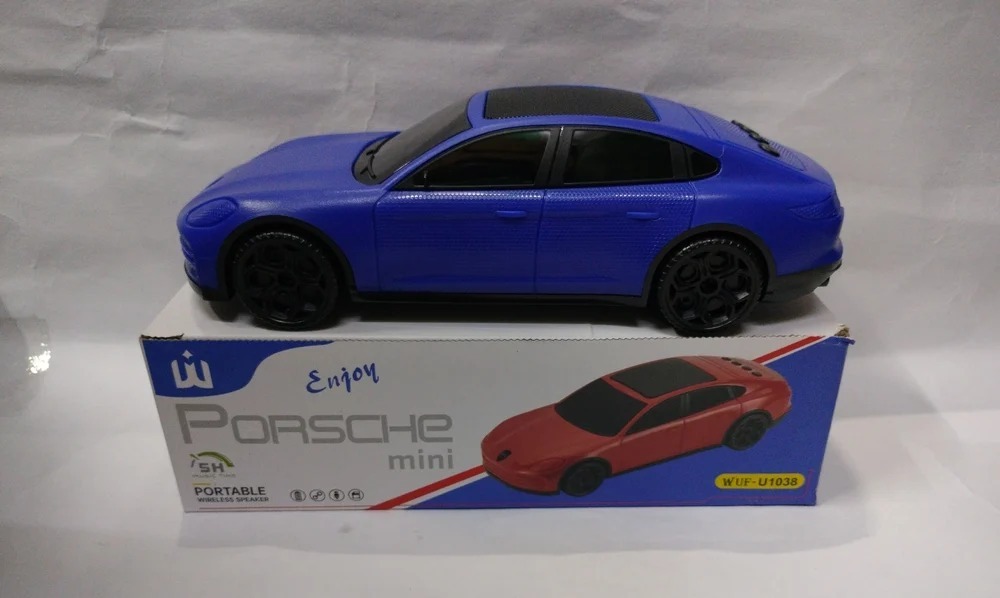 W-1038 Car Shape Bluetooth Speaker - Durable Plastic, Compact Design, Wireless Connectivity, Cash on Delivery, Bulk Orders Only