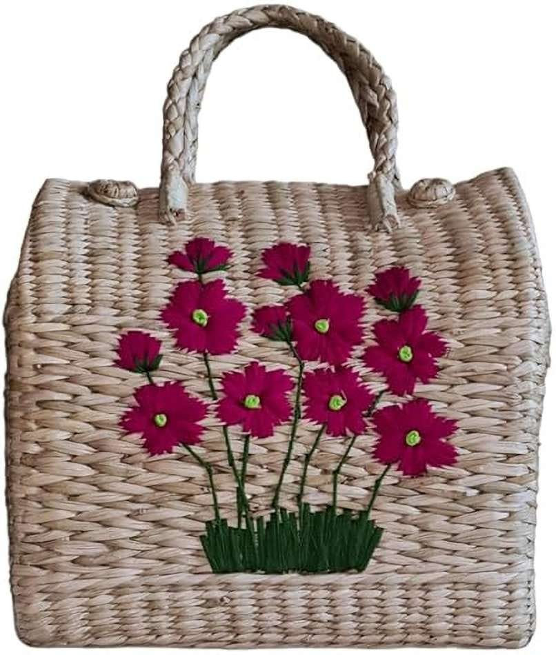 KAUNA EMBROIDERED BAG WITH LOCK