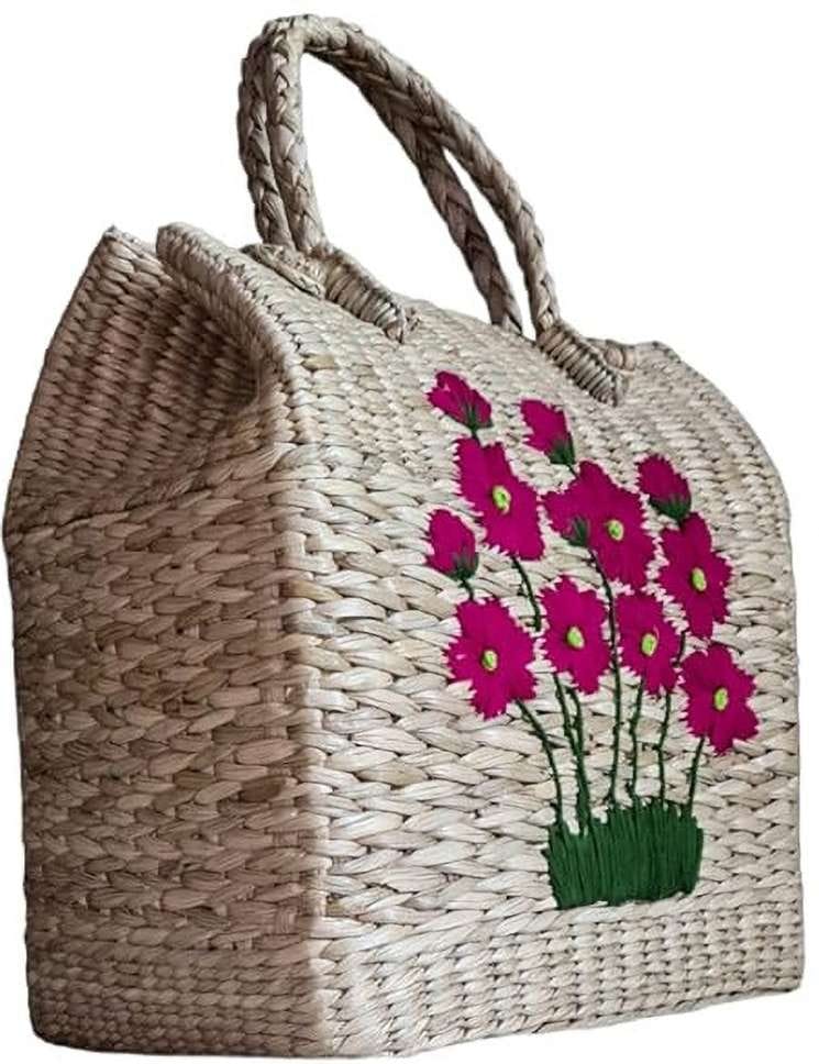 KAUNA EMBROIDERED BAG WITH LOCK