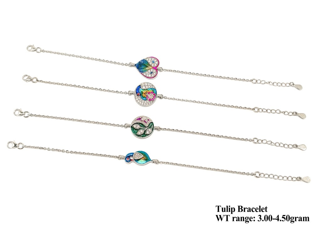 92.5% Silver Tulip Bracelet