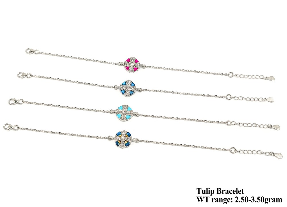 92.5% Silver Tulip Bracelet
