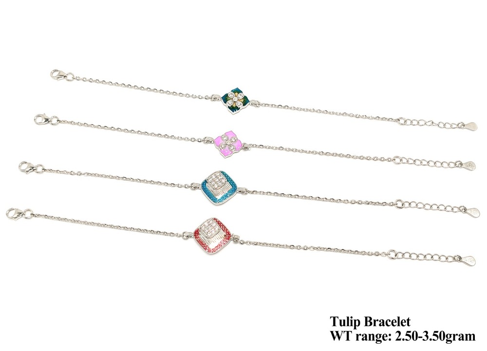 92.5% Silver Tulip Bracelet