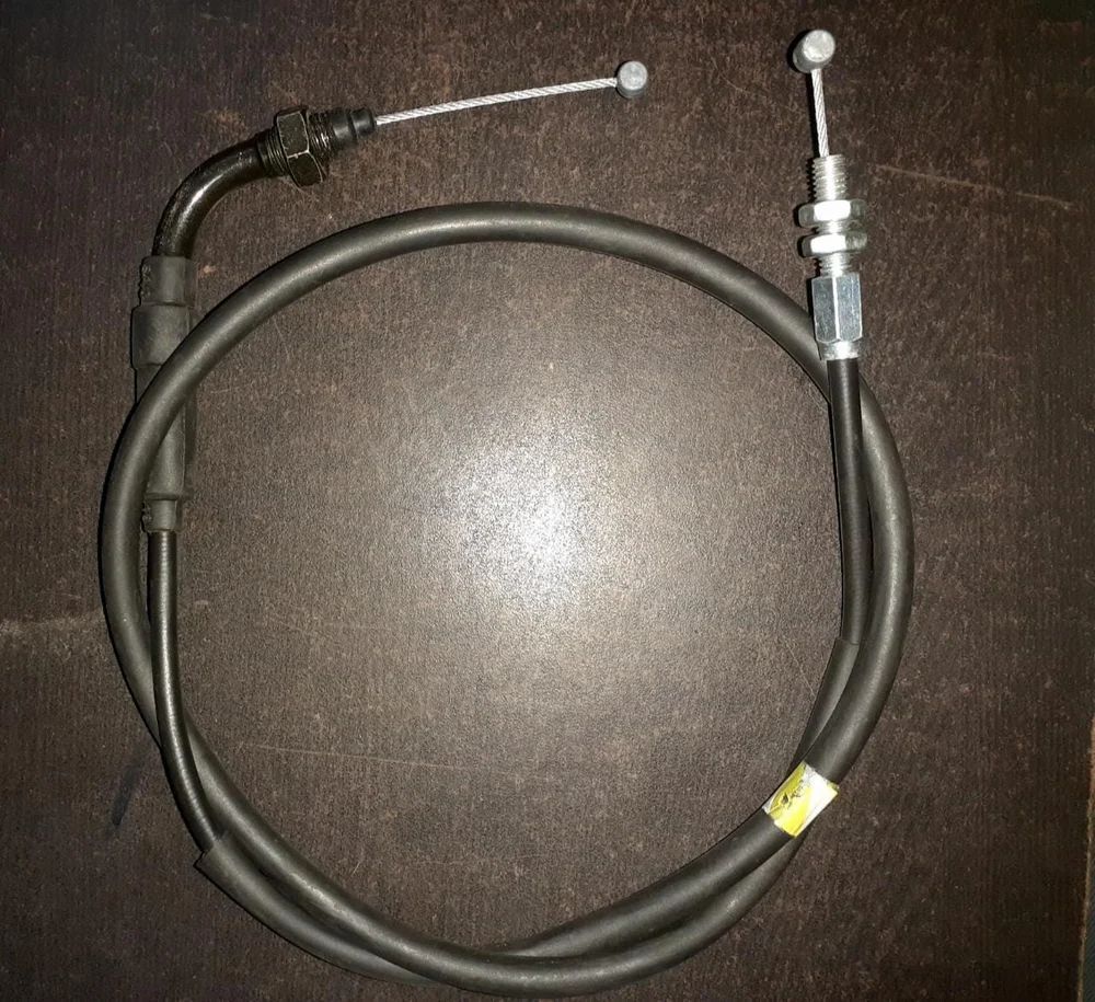 Bike Throttle Cable - Color: Black