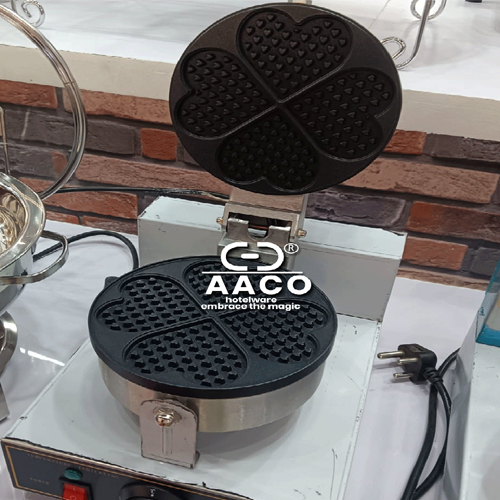 Electric Stainless Steel Akasa Indian Waffle Maker - Shape: Round