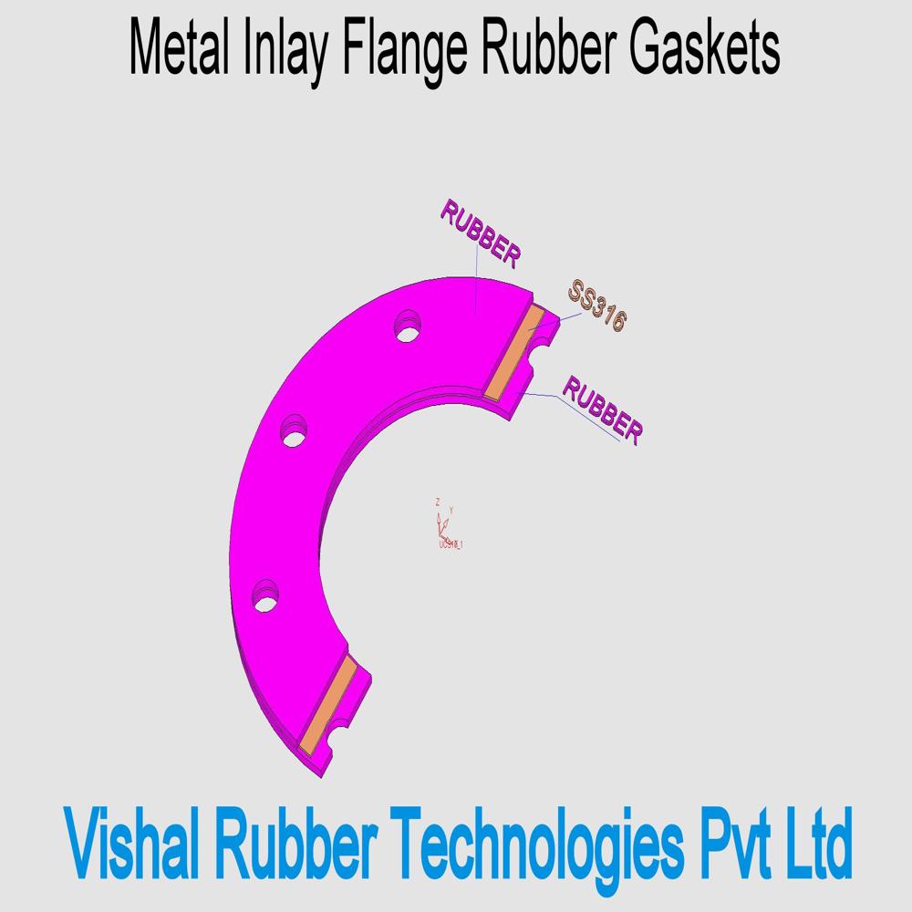 Metal Inlay Flange HNBR Rubber Gaskets