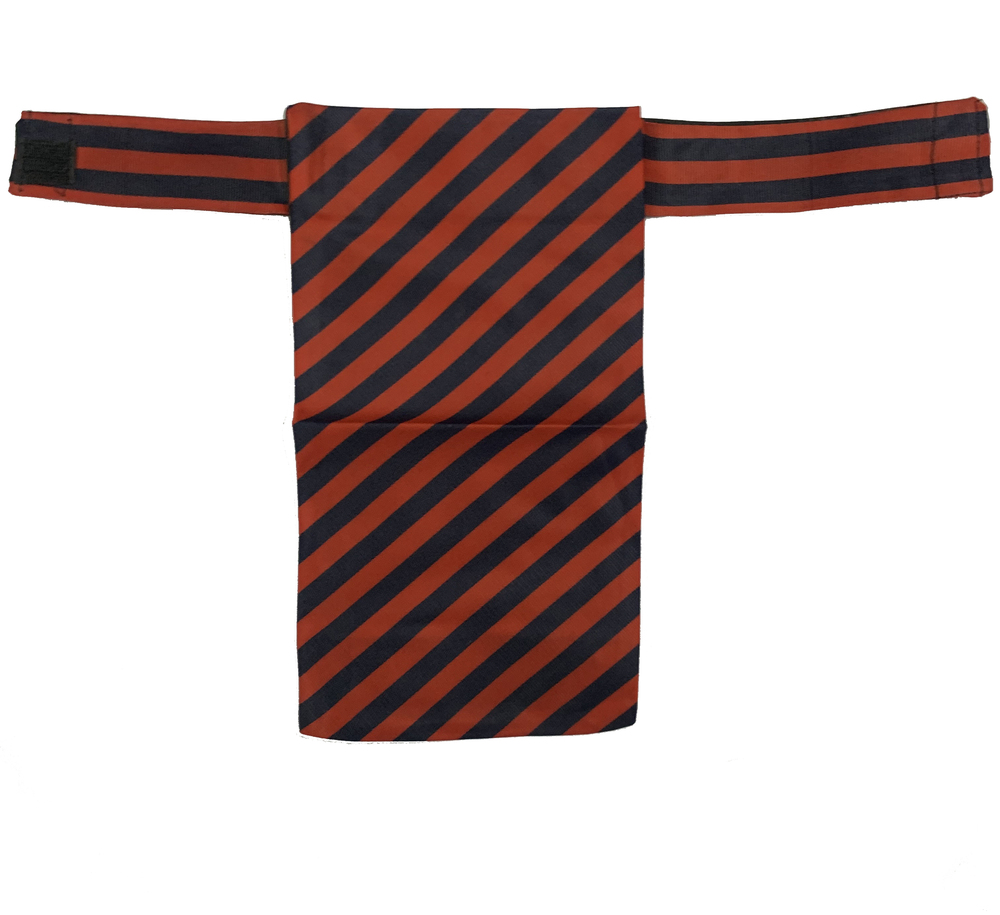 Cotton Striped Army Ceremonial Scarf - Color: Red&Black