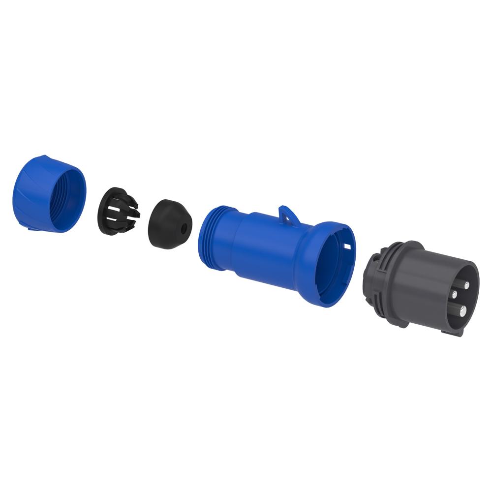 Wander Plug And Socket-pke16m435 - Color: Grey (Ral 7035)