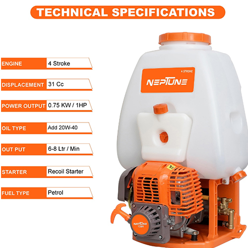 Dual Action Farming Combo Power Sprayer + 12 Teeth Seeder