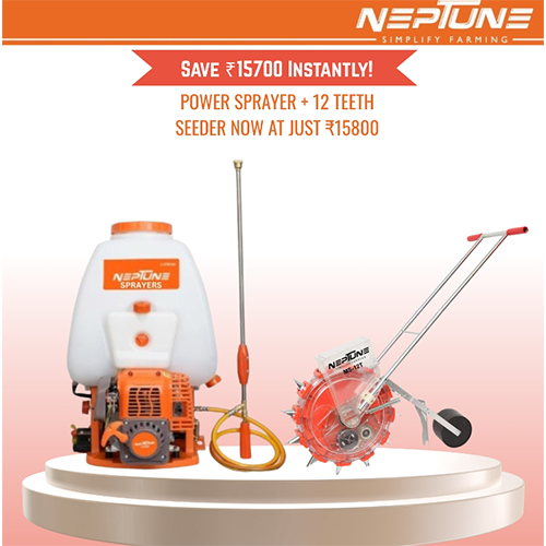 Dual Action Farming Combo Power Sprayer + 12 Teeth Seeder