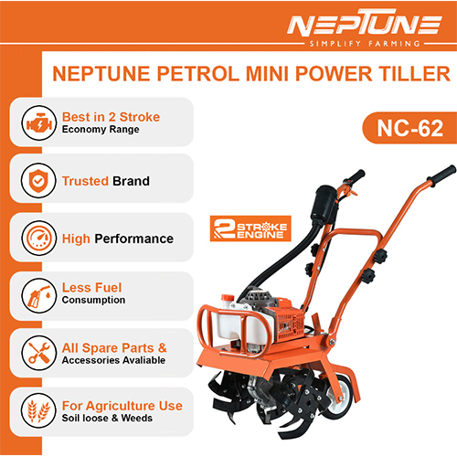Neptune NC-62 ,Power Tiller (Cultivator, Mini Rotavator, Weeder) with 2 Stroke Advanced Technology
