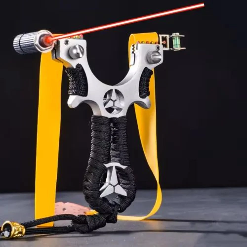Premium Laser Metal Slingshot - Features: Lightweight