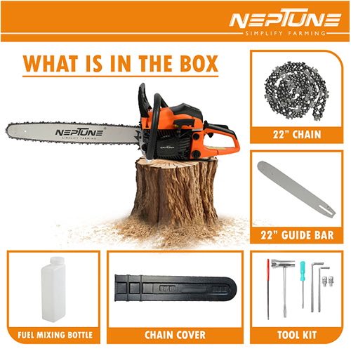Neptune CS-58M Heavy Duty 58CC Powerful Magnesium Body 2 Stroke Petrol Chain Saw