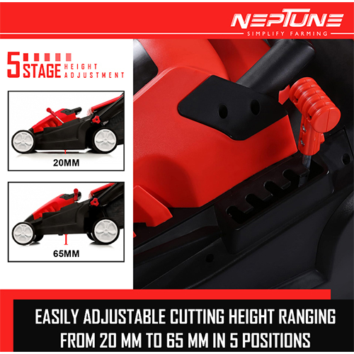Neptune 1600-Watt Electric Hand Push Lawn Mower Single Phase 2HP Motor with 50Liter Grass Catcher Box