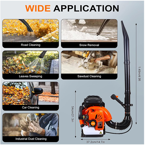 Neptune Backpack Petrol Leaf Blower with 2 Stroke Advanced Technology 63CC Petrol Engine